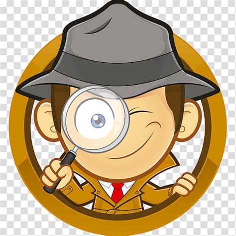Magnifying Glass Drawing, Detective, Private Investigator, Cartoon, Facial Expression, Hat ...