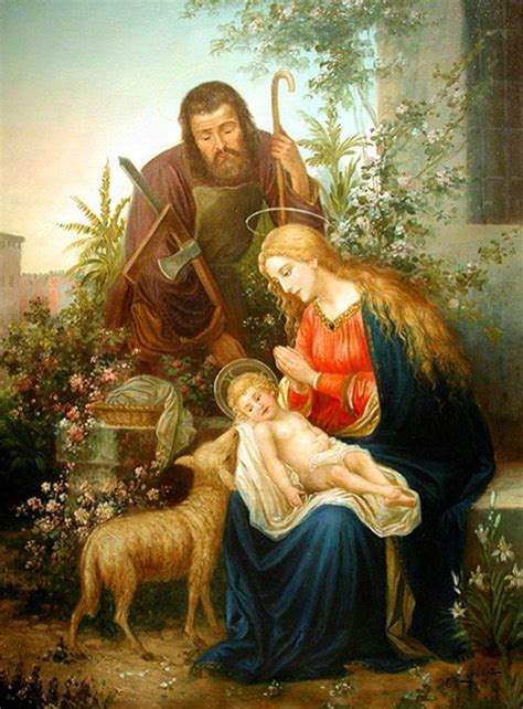 Holy Family Virgin Mary St Joseph Infant Jesus Catholic Prints Nativity ...