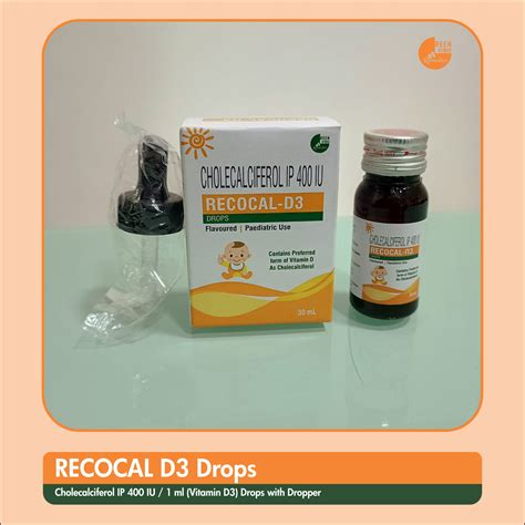 RECOCAL D3|Cholecalciferol IP 400 IU (Vitamin D3) Pediatric Drops Use,Dosage,Side Effects,Price