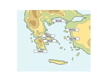 ANCIENT GREECE TOPOGRAPHIC MAP by Just Another History Store | TPT