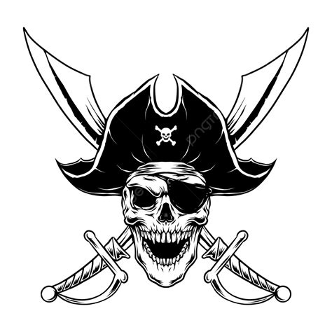 Skull Pirate Illustration, Pirate, Skull, Head PNG and Vector with Transparent Background for ...