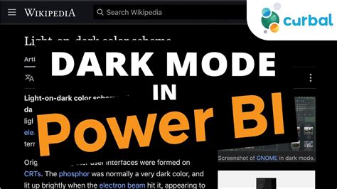 When will Dark mode be available in Power BI? - YouTube