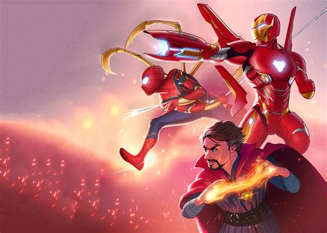Iron Man Spiderman Doctor Strange Infinity War Hereos Wallpaper,HD Superheroes Wallpapers,4k ...