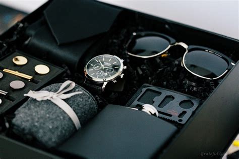 Graduation Gift Box Complete Gift for Him, Fraternity Gift Box, Men's Watch, Sunglasses, Flask ...