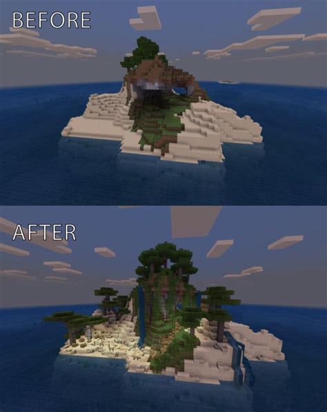 I transformed the ‘Survival Island’ seed! : r/Minecraft