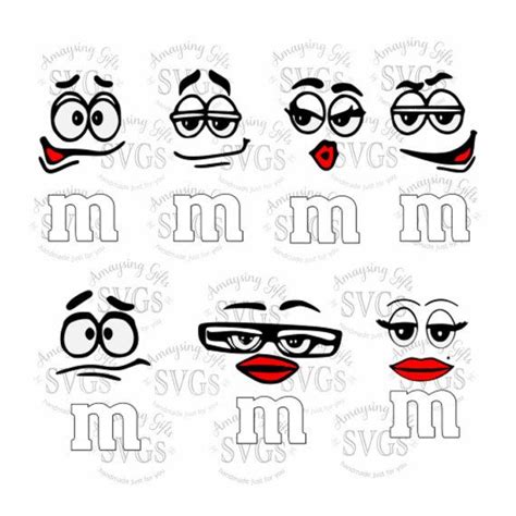 M&M Faces svg Complete Set | Candy logo, Cricut projects vinyl, Cricut