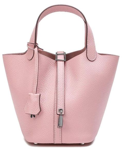 Tiffany & Fred Full-grain Leather Top Handle Bag in Pink | Lyst