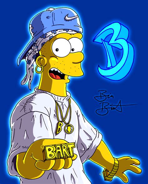 Bart Simpson hip hop, poster Young B-Zay - 2007 by Simpsonizer on ...