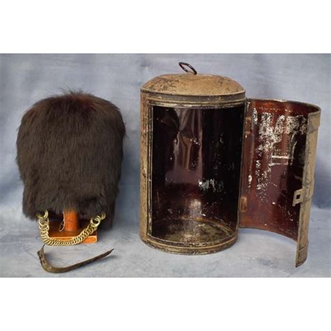 SOLD Antique British Grenadier Guards Bearskin Hat & Carrying Case For Sale | Antiques.com ...