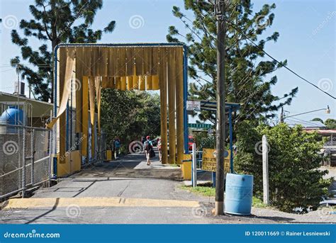 Costa Rica Border Crossing To Panama in Sixaola, Costa Rica Editorial Stock Image - Image of ...