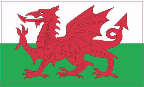 5in x 3in Wales Flag Sticker Vinyl Vehicle Bumper Flags Decal Stickers