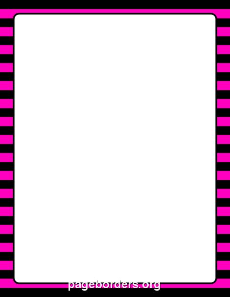 Hot Pink and Black Striped Border: Clip Art, Page Border, and Vector ...