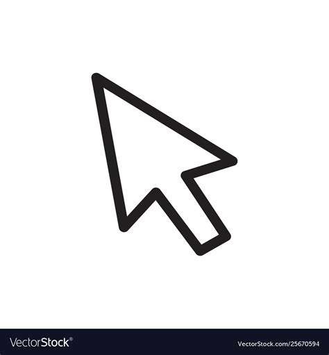 Mouse cursor symbol - arrow click pointer isolated