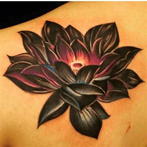 Black flower Black Lotus Tattoo, Lotus Tattoo Design, Flower Tattoo Designs, Black Flower ...
