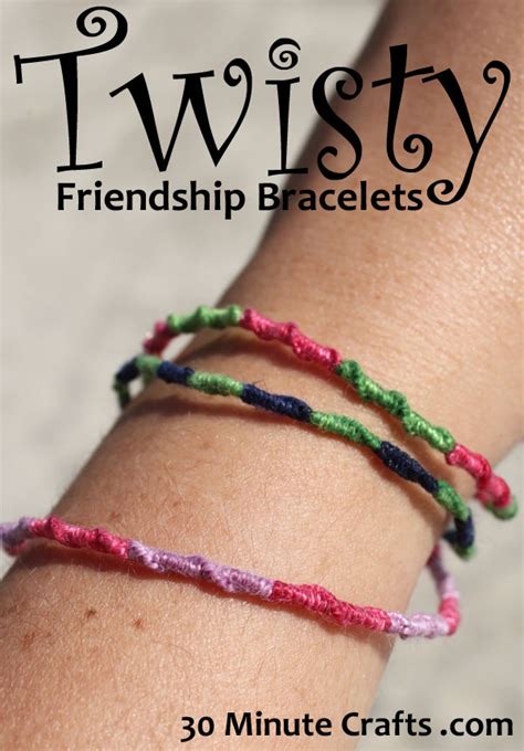 Twisty Friendship Bracelet Tutorial - 30 Minute Crafts