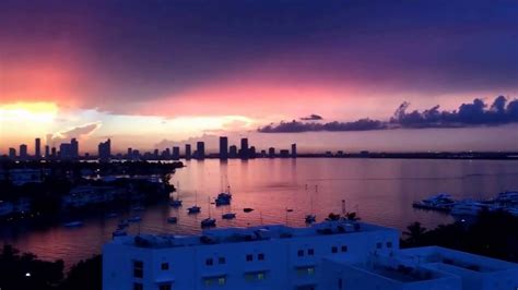 Sunset #Miami #Beach #South Beach #weather - YouTube