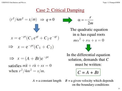 Topic 2 damped oscillation