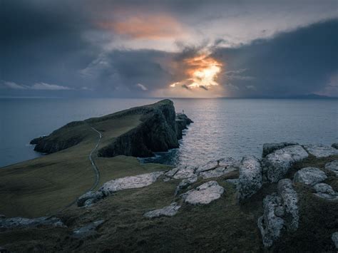 Sunset at Neist Point Lighthouse | Landscape, Landscape photography ...