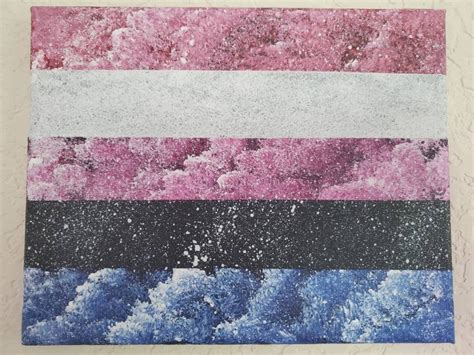 Genderfluid Clouds Pride Flag Painting - Etsy