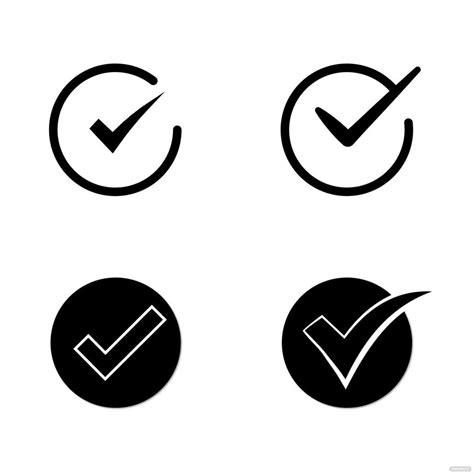 Round Black Tick Vector in Illustrator, SVG, JPG, EPS, PNG - Download | Template.net