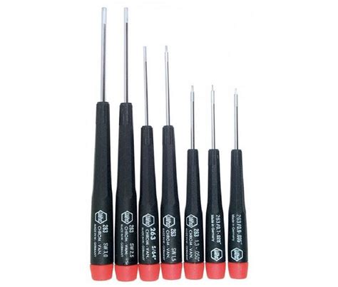 WIHA TOOLS 26390 Precision Screwdriver Set,Hex,Metric,7pc - Walmart.com ...