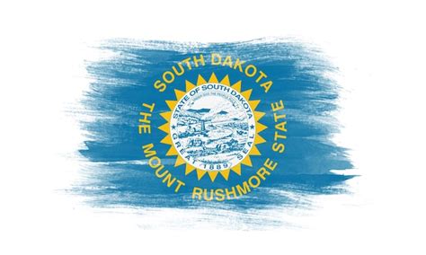 Premium Photo | South dakota state flag brush stroke south dakota flag ...