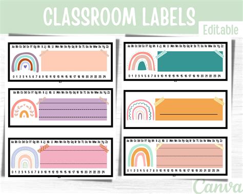 Pastel Rainbow Student Name Plates, Classroom Desk Labels and Editable ...