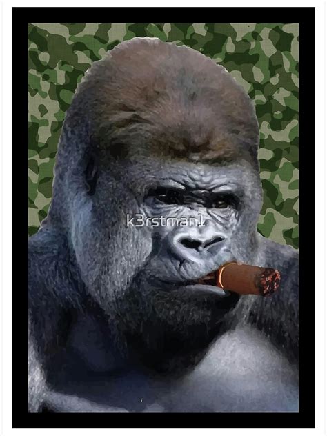 "Cigar smoking gorilla" Poster by k3rstman1 | Redbubble