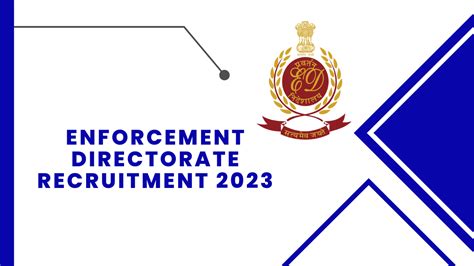 Enforcement Directorate Recruitment 2023: Check Qualification, Age ...