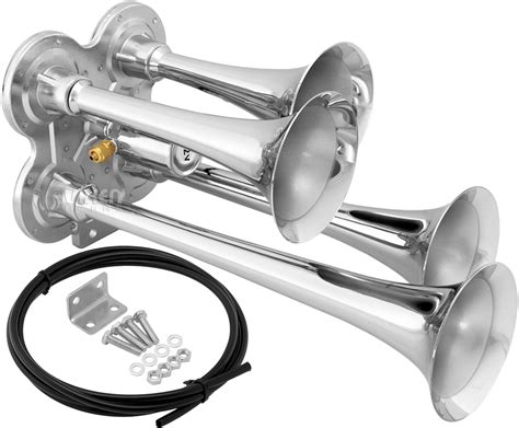 VIXEN HORNS VXH4114 FOUR TRUMPET TRAIN AIR HORN CHROME PLATED - Vixen Horns