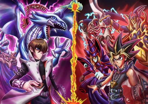 Seto Kaiba vs Yugi Mutou by Kraus-Illustration on DeviantArt