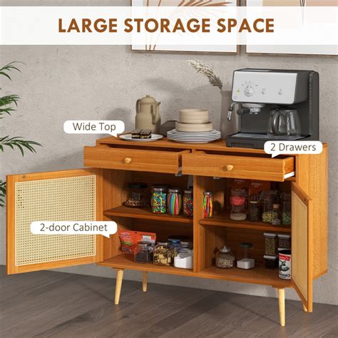 Storage Cabinet, Kitchen Storage Cabinet with Drawers, Freestanding ...