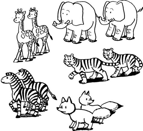 Image result for pairs of animals for Noah's ark | Noahs ark animals, Zoo animal coloring pages ...