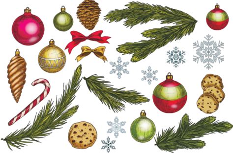 Vector Illustration Of A Festive Christmas And New Year Background With ...