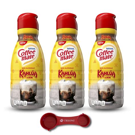 Amazon.com: Kahlua Coffee Creamer Liquid Bundle Includes Three (3) 32 ...