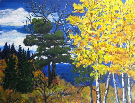 Aspen tree painting Original oil painting western landscape | Etsy