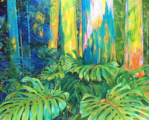 Rainbow Eucalyptus (2016) Oil on Canvas, 162 X 130 cm by Maite Rodriguez http://www ...