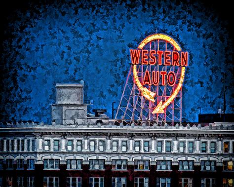 Western Auto Sign KCMO DA Photograph by Kevin Anderson | Fine Art America