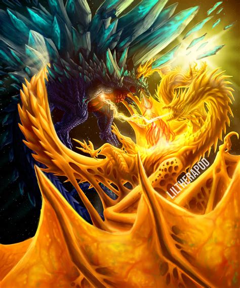 Space Godzilla vs King Ghidorah by LilTherapod on DeviantArt