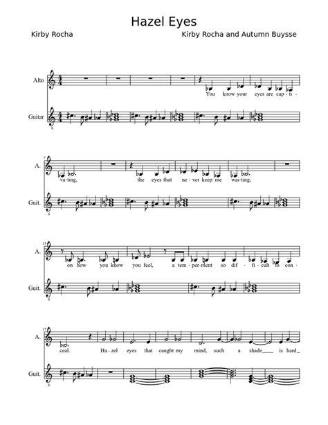 Hazel Eyes Sheet music | Download free in PDF or MIDI | Musescore.com