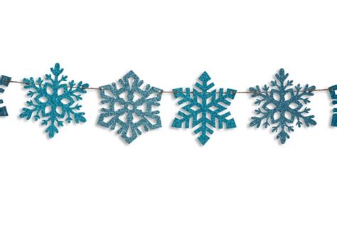 Snowflake garland Snowflake Banner Holiday Banner Christmas | Etsy