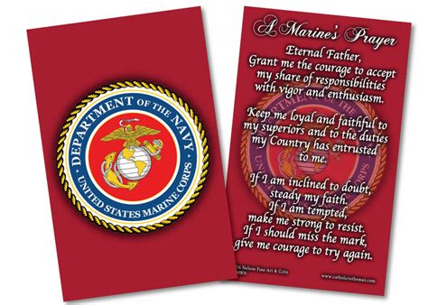 Marine Corps Prayer Card - Catholic to the Max - Online Catholic Store