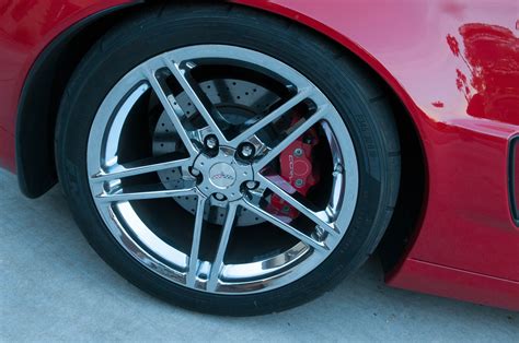 CORVETTE C6 Z06 CHROME WHEELS & TIRES FACTORY OEM 18x9.5 19x12 RIMS ...