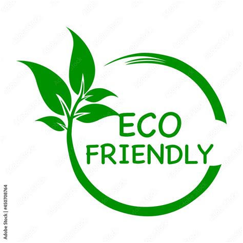 Green background eco friendly vector logo or icon, eco friendly logo ...