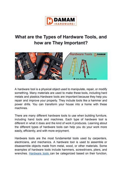 What are the Types of Hardware Tools, and how are They Important? by ...