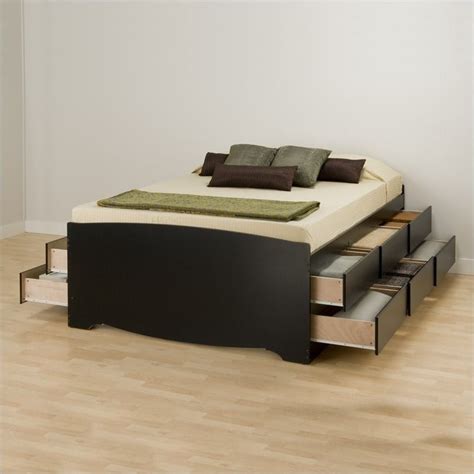 Prepac Sonoma Black Tall Queen Platform Storage Bed with 12 Drawers - Walmart.com