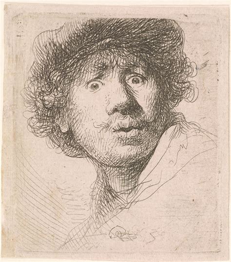 Rembrandt, Self-portrait (etching), 1630. : r/museum