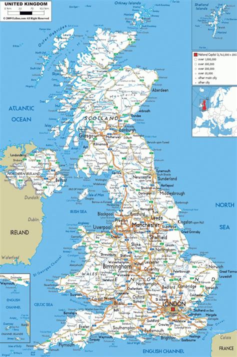 Detailed Clear Large Road Map Of United Kingdom - Ezilon Maps ...