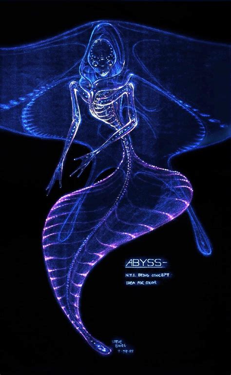 The Abyss | Alien concept art, Alien design, Alien creatures