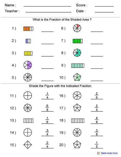 Free Printable Fraction Worksheets Ks2 - Lexia's Blog